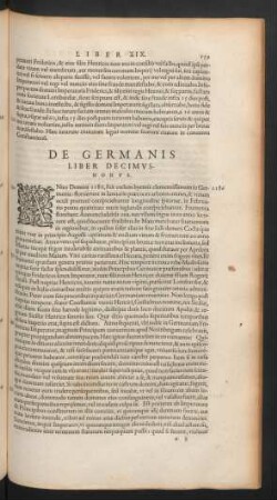 De Germanis Liber Decimusnonus.