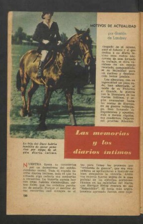 Las memorias y los diarios íntimos