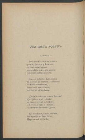 Una justa poética