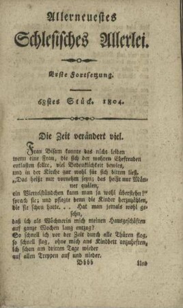 68stes Stück. 1804.
