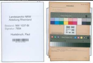 Entnazifizierung Paul Huelsbruch , geb. 31.07.1902 (Ingenieur)