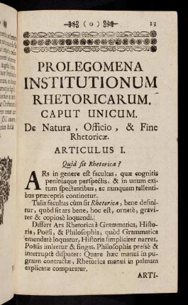 13-21, Prolegomena Institutionum Rhetoricarum. Caput ...
