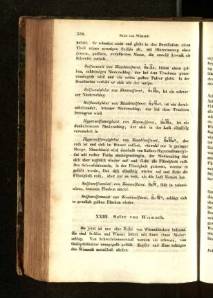 XXIII. Salze von Wismuth.