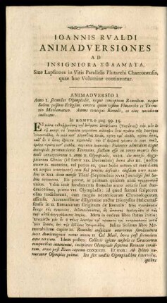 Ioannis Rualdi Animadversiones