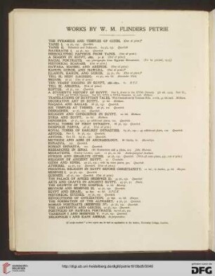 Works by W.M. Flinders Petrie