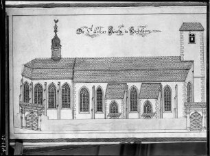 Heidelberg Aus Thesaurus Palatinus Zeichnung - Sankt Peters-Kirche