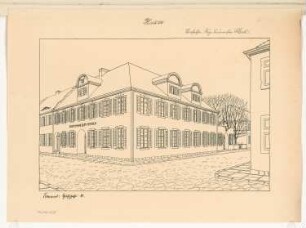 Gasthaus in einer Kleinstadt Monatskonkurrenz November 1917: Perspektivische Ansicht