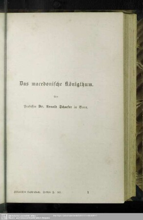 Das macedonische Königthum.