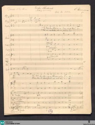 Trüber Abschied - Mus. Hs. 1295a : V, strings, winds, pf; A