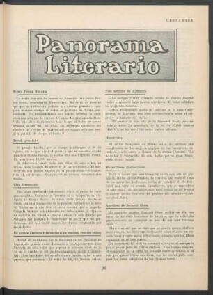 Panorama literario