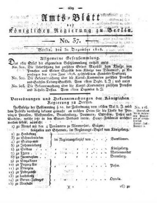 No. 37, 30. Dezember 1818
