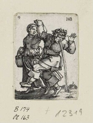 Nach links tanzendes Paar, Blatt 9 der Folge "Bauernfest"