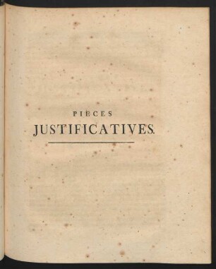 Pièces Justificatives.