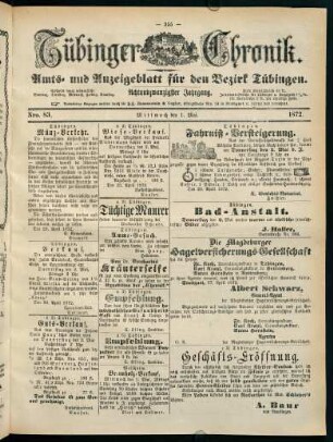 355-374, 1. Mai (Nro. 83) - 7. Mai (Nro. 87)