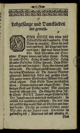 Lobgesänge und Dancklieder ins gemein.