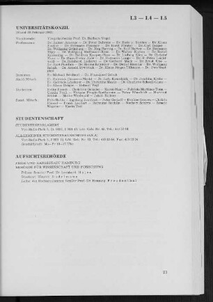 I.4 Studentenschaft
