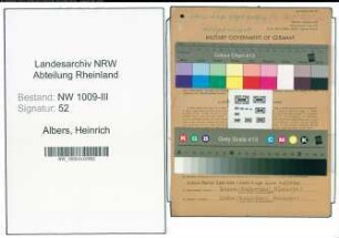 Entnazifizierung Heinrich Albers , geb. 20.09.1890 (Seiler)
