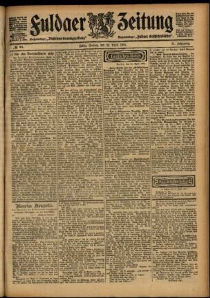 Ausgabe vom Freitag, den 22. April 1904.