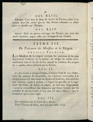 20-48, Titre III. - Titre IV.