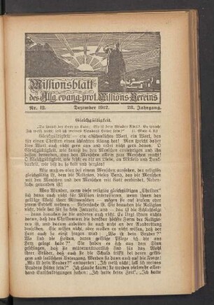 Nr. 12. Dezember 1912