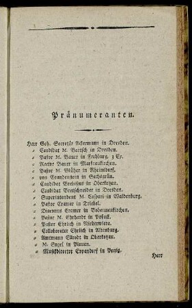Pränumeranten.