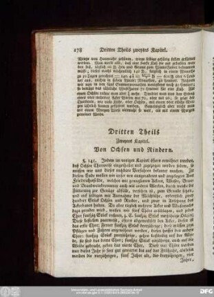 Dritten Theils Zweytes Kapitel. Von Ochsen und Rindern.