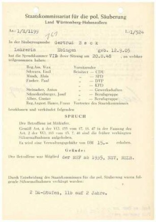 Beck, Gertrud