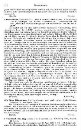 122-123, Windelband. Die Hypothese des Unbewußten. 1914