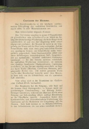 Carcinom der Mamma.