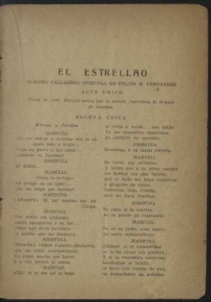 El estrellao : díalogo callejero, original