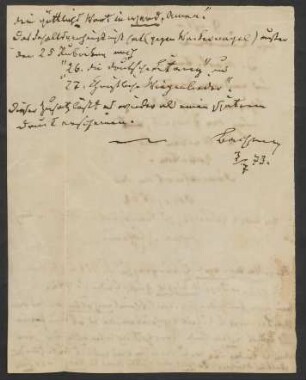Lose Beilage (Handschriftliches Titelblatt und bibliographische Notizen von Bachmann)