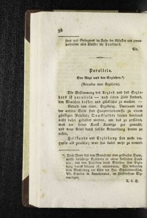 ¬Der¬ Arzt und der Erzieher : [eine Parallele] ; (Gedanken einer Erzieherin)