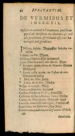 De Vermibus Et Insectis.