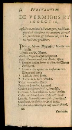 De Vermibus Et Insectis.