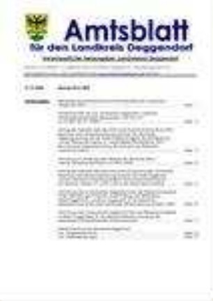 Amtsblatt für den Landkreis Deggendorf