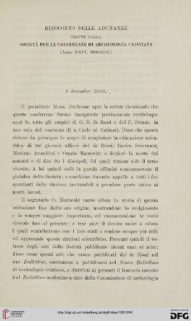 Resoconto delle adunanze tenute dalla Società per le conferenze di Archeologia cristiana
