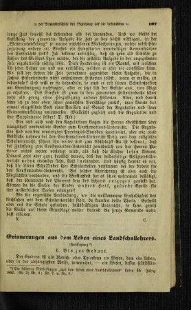 Erinnerungen aus dem Leben eines Landschullehrers : (Fortsetzung)