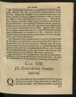 Cap. VIII. De Renovatione hominis interni.