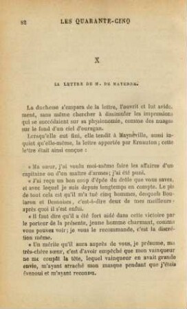 X Lettre de M. de Mayenne