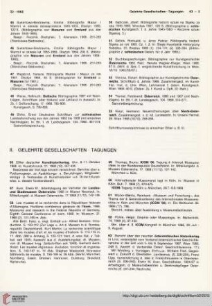 II. Gelehrte Gesellschaften. Tagung