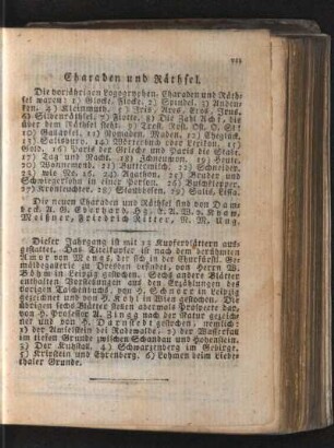 Charaden und Räthsel