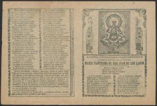 Alabanzas, accion de gracias y tierno despedimento a nuestra Augusta Reina y Patrona María Santísima de San Juan de los Lagos
