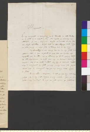 Brief von Stapfer, Frédéric Albert Alexandre an Goethe, Johann Wolfgang von