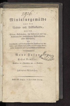 2: Brasilien in 2 Bändchen mit 10 Kupfern