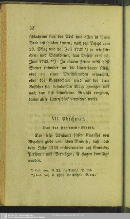 VII. Abschnitt. Von der Personen-Steuer