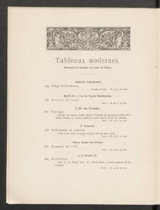 Tableaux modernes. Souvenirs de disciples ou d'amis du Maître