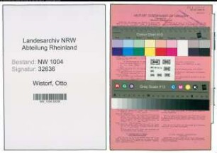 Entnazifizierung Otto Wistorf , geb. 25.10.1910 (Kaufm.Angestellter)