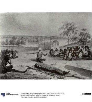 "Begräbnisse am Murray-Fluss."