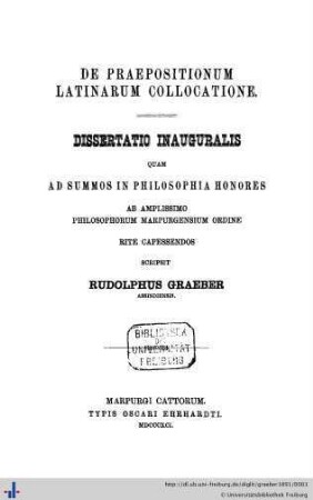 De praepositionum Latinarum collocatione