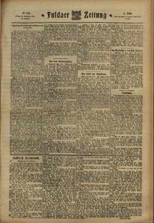 Zweite Ausgabe vom Freitag, den 29. September 1911.